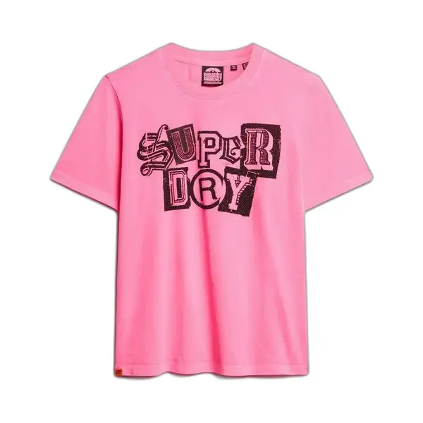 Superdry - Punk Poster Relaxed T-shirt - Dames - T-shirts thumbnail