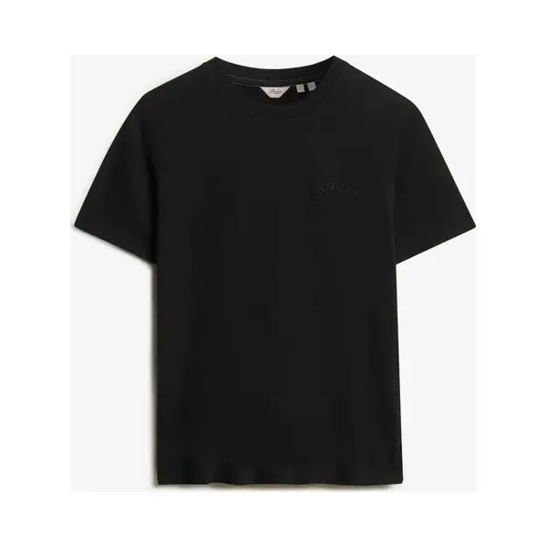 Superdry Damen Essential T-Shirt Mit Logostickerei Schwarz 40 thumbnail