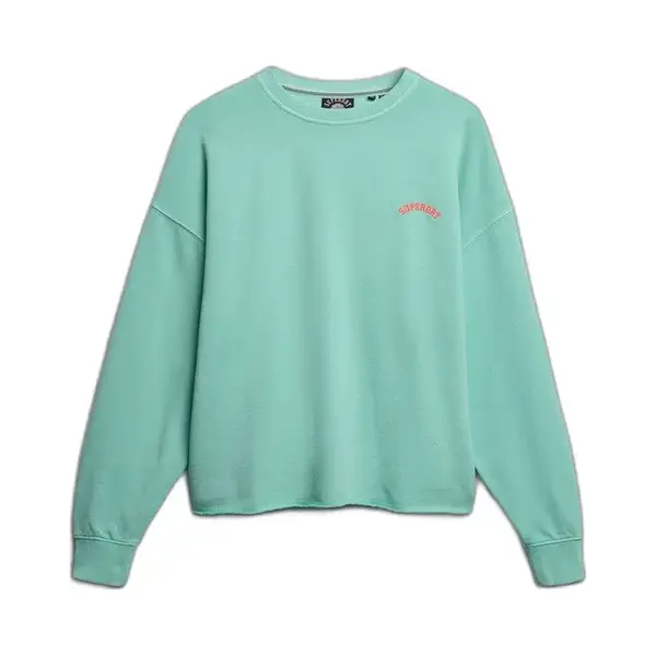 Superdry, Damen, Pullover, Essential Logo Relaxed Sweatshirt Mit Rundhalsausschnitt, Grün, (L) thumbnail
