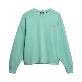 Superdry, Damen, Pullover, Essential Logo Relaxed Sweatshirt Mit Rundhalsausschnitt, Grün, (Xl)