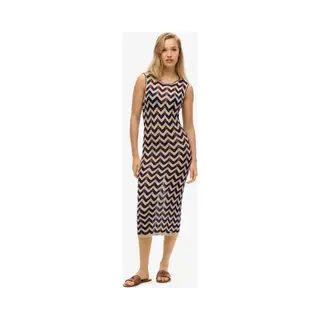 Langarm-Strickkleid Mit Zickzackmuster Für Frauen Superdry