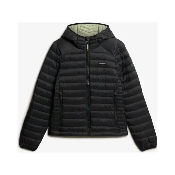 Superdry For Woman. W5011970A Fuji Lite Quilted Jacket Black (Xl), Casual, Polyester thumbnail