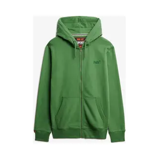 Superdry, Herren, Pullover, Essential Logo Zip-Hoodie Mit Angerauter Innenseite, Grün, (Xl)