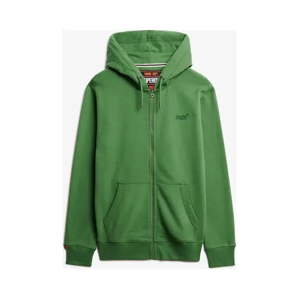Superdry, Herren, Pullover, Essential Logo Zip-Hoodie Mit Angerauter Innenseite, Grün, (Xl) thumbnail