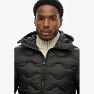 Superdry Steppjacke "Hooded Quilted Wave Padded Jkt" Mit Kapuze