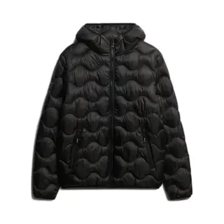 Superdry - Gewatteerde Jas Met Capuchon En Golvend Patroon - Heren - Gewatteerde Jassen
