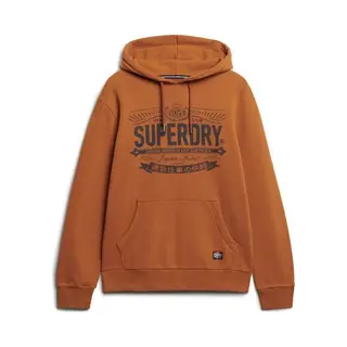 Superdry Trui Heritage Brand Relaxed Hood M2014232a M6s Caramel Cafe Mannen Maat - L