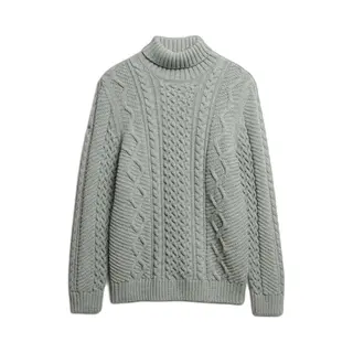 Superdry - Jacob Kabeltrui Met Rolkraag - Heren - Sweaters