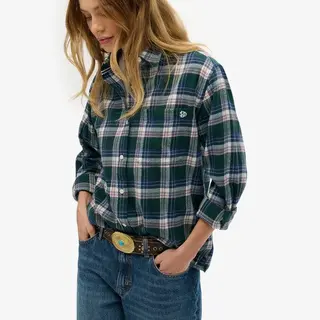 Superdry - Geruit Flanellen Boyfriend Overhemd - Dames - Shirts