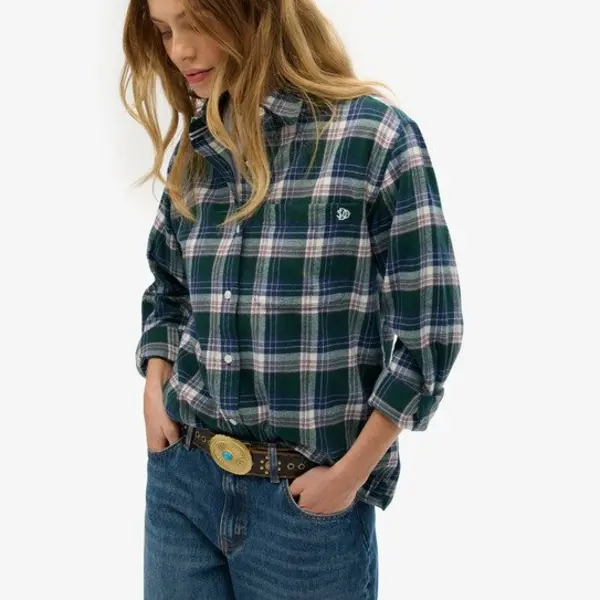 Superdry - Geruit Flanellen Boyfriend Overhemd - Dames - Shirts thumbnail