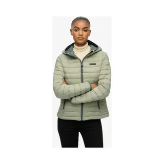 Superdryvoor Vrouwen. W5011970A Fuji Lite Jas Groen (Xl), Casual, Duurzaam, Gerecycled Nylon