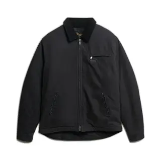 Superdryvoor Mannen. M5012236A Canvas Ranch Jas Zwart (M), Casual, Katoen
