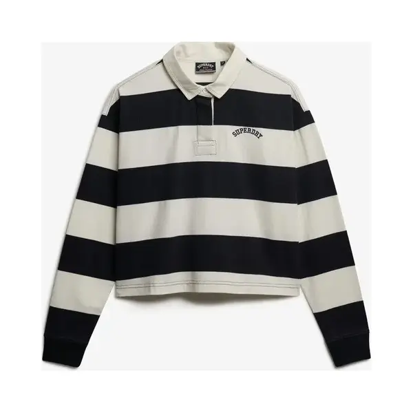 Gestreiftes Langarm-Polo Für Damen Superdry Athletic Essentials thumbnail