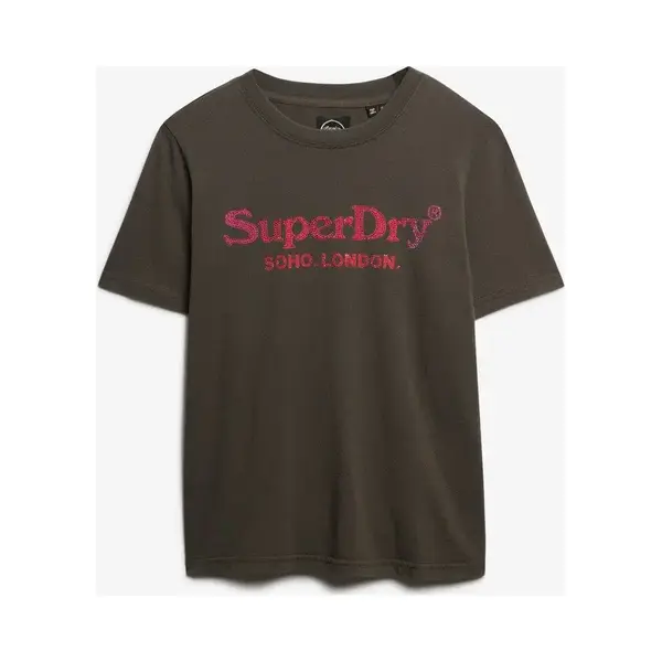 Superdry - Venue Metallic T-shirt Met Relaxte Pasvorm - Dames - T-shirts thumbnail