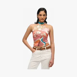 Damen Bluse Mit Rückenausschnitt Aus Jacquard Superdry