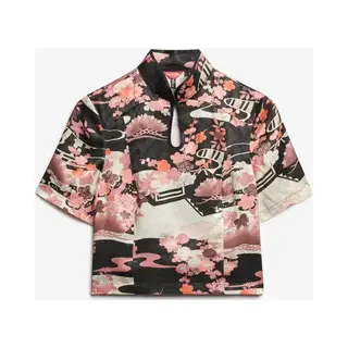 Superdry - Top Van Jacquard Met Mandarijnkraag - Dames - Tops