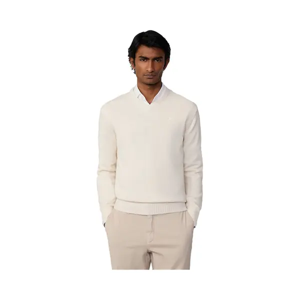 Hackett Lambswool Trui Met V-hals Wit L Man thumbnail