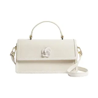 Ted Baker Handtas Schoudertas Audris Canvas Rose Hardware Elongated Bag Ecru Crème