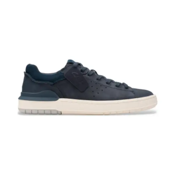 Clarks For Man. 26181323 Courtlite2 Run Navy Leather Trainers (44.5), Flat, Laces, Casual thumbnail