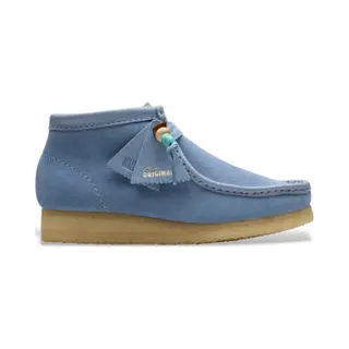 Clarksvoor Vrouwen. 26180162 Wallabee Blauw Leren Laarzen (38), 1 Tot 3 Cm, Veters, Casual