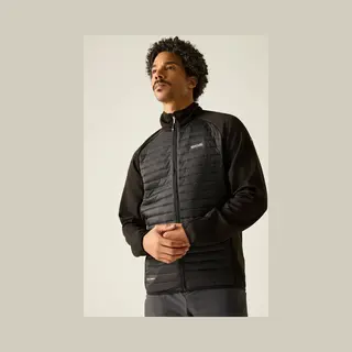 Regatta Men's Clumber Hybrid Insulated Padded Jacket In Jet Black | Size, Xl