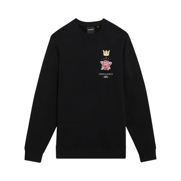Round Neck Sweatshirt Lyle & Scott Rose And Crown Graphic thumbnail
