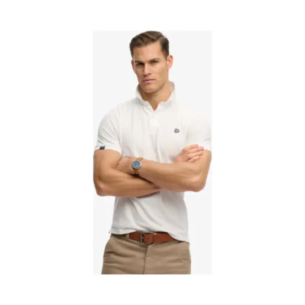 Superdry For Man. M1110451A Polo Destroy Vintage White (S), Casual, Cotton, Short Sleeve thumbnail