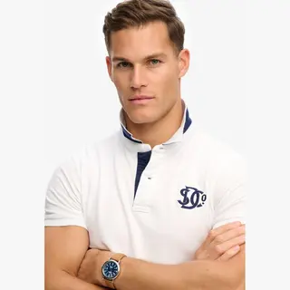 Monogramm-Piqué-Polo Superdry