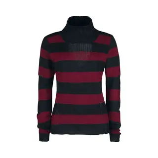 Vixxsin Annabella Top Knit Jumper Red Black