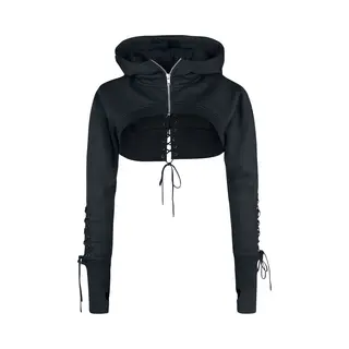 Chemical Black Ebony Bolero Kapuzenjacke Schwarz In L