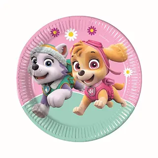 Procos Paw Patrol-Pappteller Everest + Skye 8 Stück Bunt 23cm - Bunt