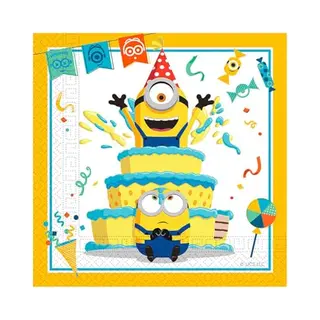 Procos Folat 92136P Servietten Minions 33x33cm - 20 Stück