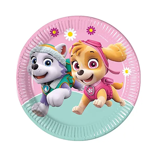 Procos 93442 Paw Patrol Skye And Everst Party Plates Size 23 Cm Pack Of 8 Disposable Paper Plates Children's Birthday Party Tableware Fsc® Mix thumbnail
