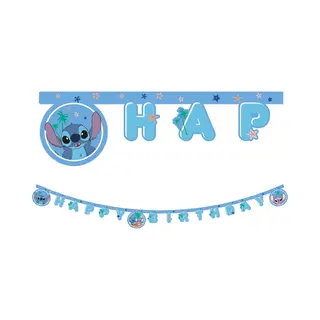 Procos Stitch & Angel Paper "Happy Birthday" Banner