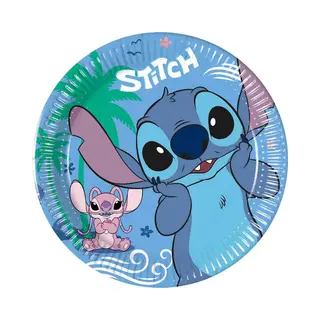 Procos 20cm Stitch & Angel Paper Plates Pack Of 8