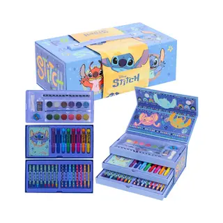 Disney Lilo & Stitch Kleurdoos - Stiften - Waskrijtjes - Gum - Notitieblok - Kleurpotloden
