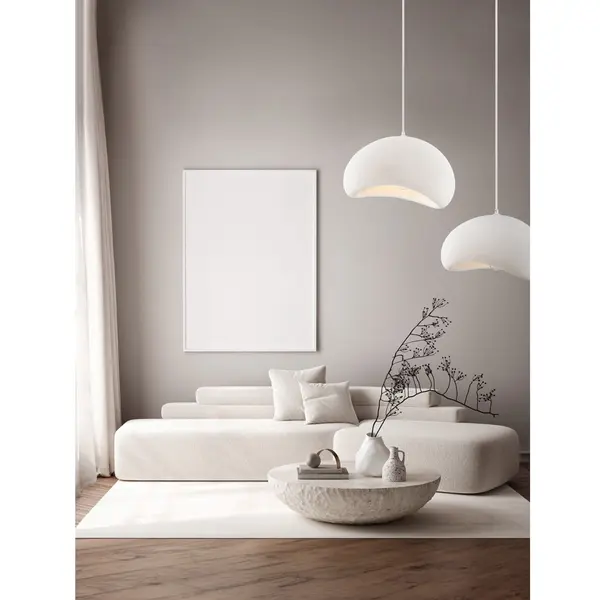 Lyora Natuurlijke Hanglamp Aere Wit 50cm - 9002661 thumbnail