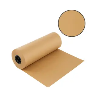 Kadoonline etiketten Rol Bruin Kraft Papier - Verpakpapier - Inpakpapier - 40 Cm X 300 Meter - 50 Grams - Natuurlijke Verpakking