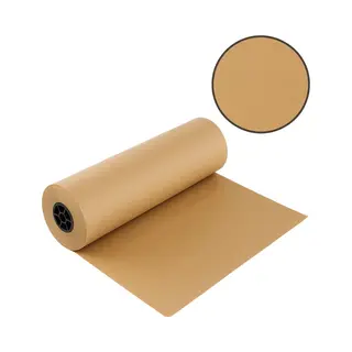 Kadoonline etiketten Rol Bruin Kraft Papier - Verpakpapier - Inpakpapier - 50 Cm X 400 Meter - 50 Grams - Natuurlijke Verpakking