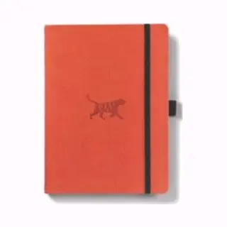 Dingbats* Notebooks Tierwelt Notizbuch A5 Liniert - Hardcover Aus Veganem Leder Für Arbeit, Reisen, Uni - Mit Elastischem Verschlussband