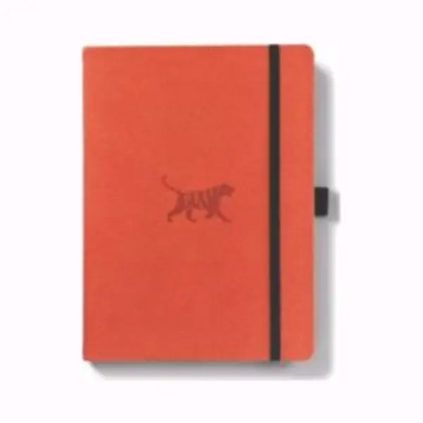 Dingbats* Notebooks Tierwelt Notizbuch A5 Liniert - Hardcover Aus Veganem Leder Für Arbeit, Reisen, Uni - Mit Elastischem Verschlussband thumbnail