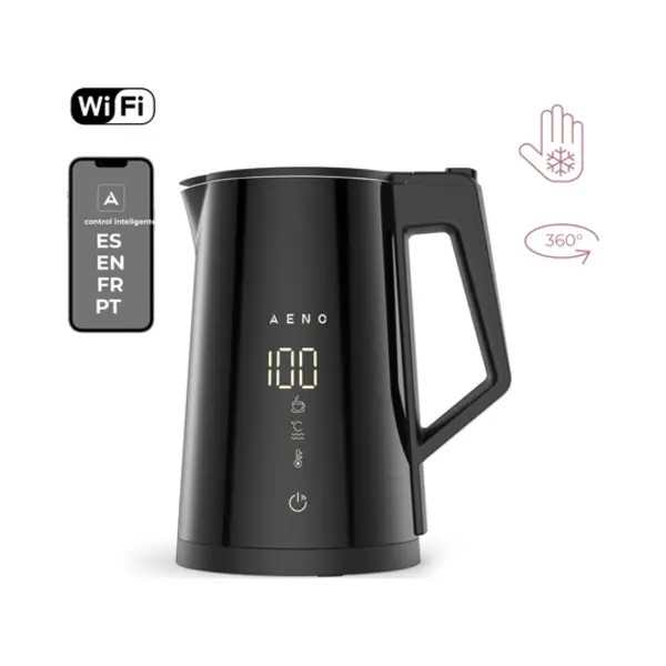 Aeno EK7S waterkoker 1,7 l 2200 W Zwart thumbnail