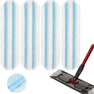 4-pack, Dweilpadvervanging Geschikt Voor O Cedar H2prO Mopsysteem, Dweilkopvervanging Geschikt Voor O-Cedar/Vileda H2prO, Machinewasbaar, Herbruikbare