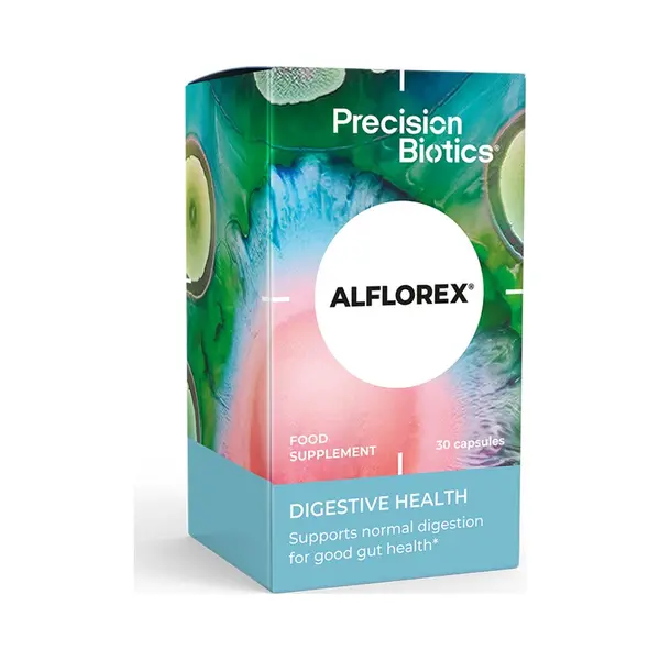 PrecisionBiotics Alflorex + Calcium - Daily Gut Health Probiotics Supplement With Unique Bifidobacterium Longum Bacteria Strain 35624 + Calcium - Bacterial Cultures - thumbnail