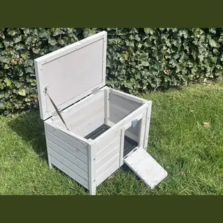 Grizo Konijnenhok Raoul - White Wash - 53x37.5x46cm