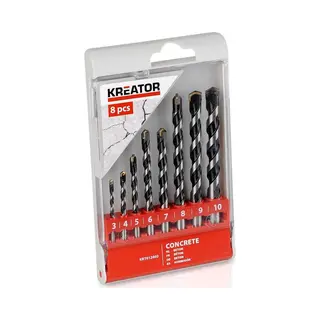 Kreator, Boorbitje, Betonboorset Ø 3-10mm - 8 Stuks. (1, 0 Centimeter)
