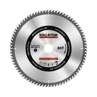 Kreator, Zaagbladen, KRT020426 Zaagblad Hout 250 Mm -80T
