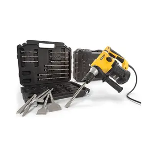 Powerplus Elektrische Klopboormachine POWX1199 - 4 In 1, Boren Hamerboren Beitelen En Beitelrotatie, 1500 W Boormachine, 5 J, 6 Snelheidsfuncties,