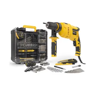 Powerplus Elektrische Klopboormachine POWX0265 - 2 In 1, Boren En Hamerboren, 800 W Boormachine, Links En Rechts Schroeven - Met 78 Acc.