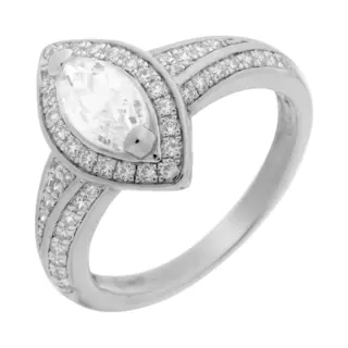 Orphelia Zr-3525/52 - Ring Marquise - Zilver 925 - Micro Pavé Zirkonia - Maat 52